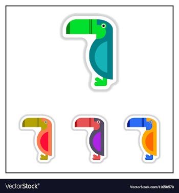 Collection of in paper sticker vector image