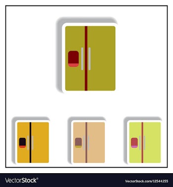 Collection of in paper sticker vector image