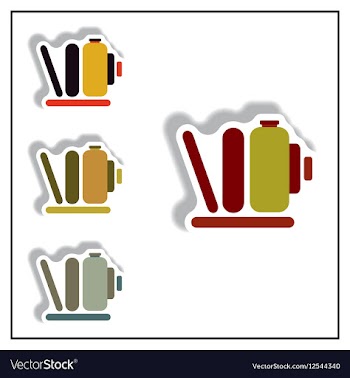 Collection of in paper sticker vector image