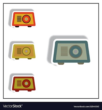 Collection of in paper sticker vector image