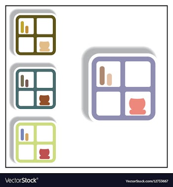 Collection of in paper sticker vector image