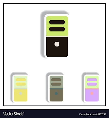 Collection of in paper sticker vector image