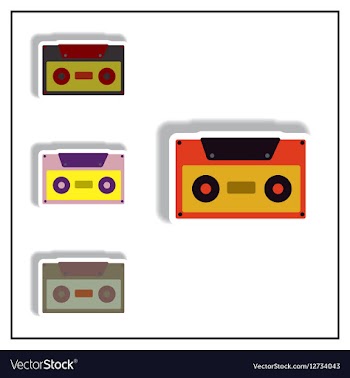 Collection of in paper sticker vector image