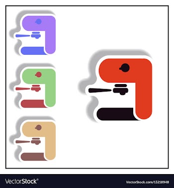 Collection of in paper sticker vector image