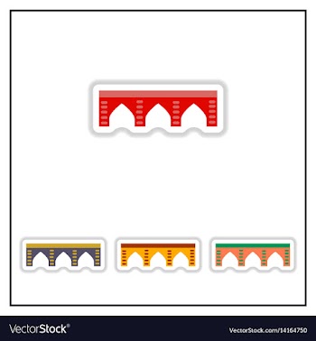 Collection of in paper sticker vector image