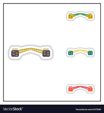 Collection of in paper sticker vector image