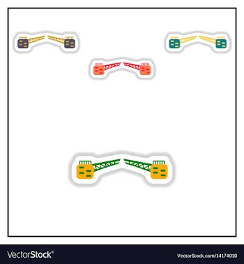 Collection of in paper sticker vector image