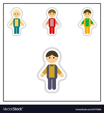 Collection of in paper sticker vector image