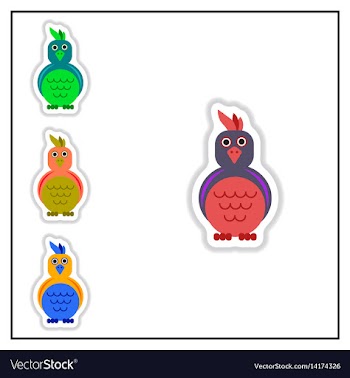 Collection of in paper sticker vector image