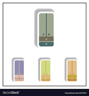Collection of in paper sticker vector image