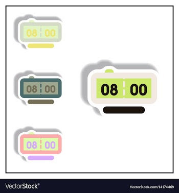 Collection of in paper sticker vector image