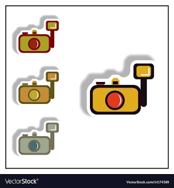 Collection of in paper sticker vector image