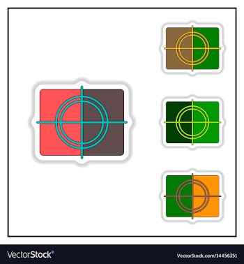 Collection of in paper sticker vector image