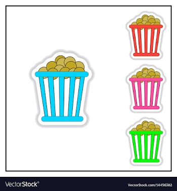 Collection of in paper sticker vector image