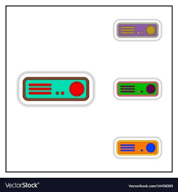 Collection of in paper sticker vector image