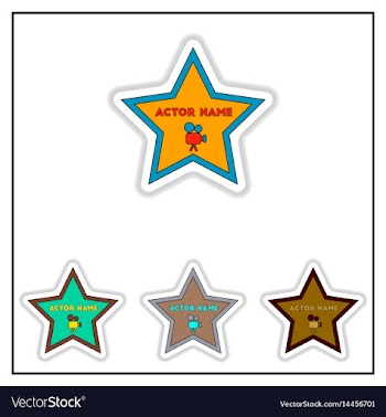 Collection of in paper sticker vector image