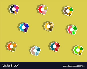 Collection of in paper sticker vector image