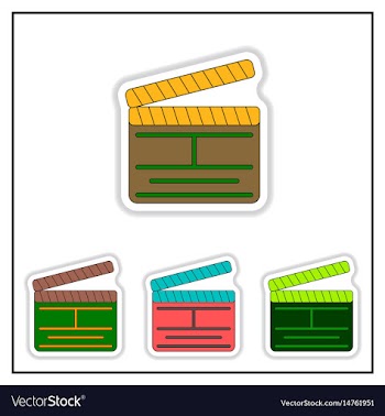 Collection of in paper sticker vector image