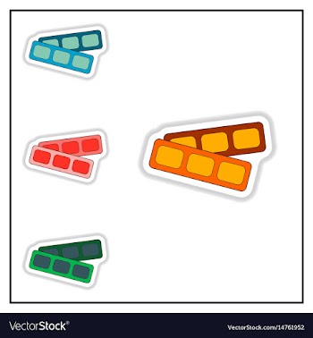 Collection of in paper sticker vector image