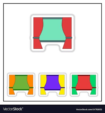 Collection of in paper sticker vector image
