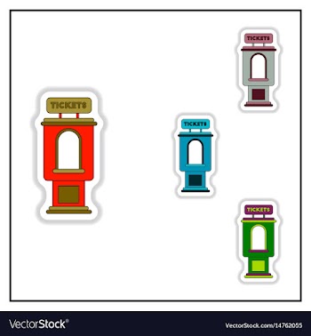 Collection of in paper sticker vector image