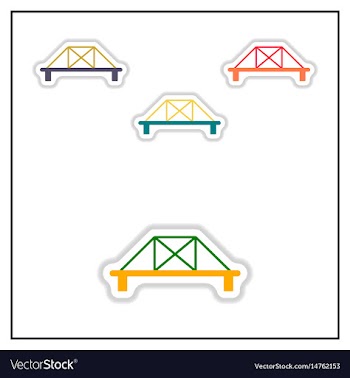 Collection of in paper sticker vector image