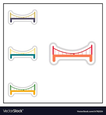 Collection of in paper sticker vector image