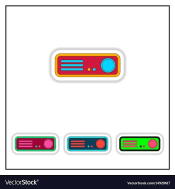 Collection of in paper sticker vector image