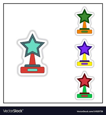 Collection of in paper sticker vector image