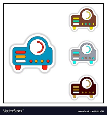Collection of in paper sticker vector image