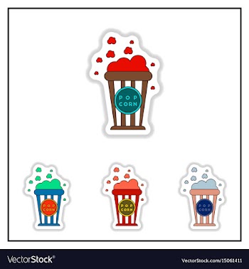Collection of in paper sticker vector image