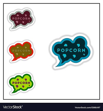 Collection of in paper sticker vector image