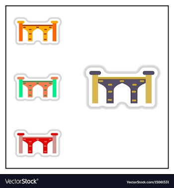 Collection of in paper sticker vector image