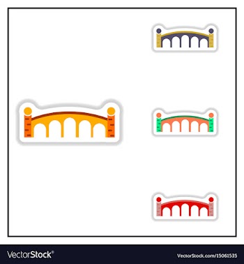 Collection of in paper sticker vector image