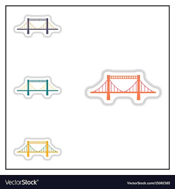 Collection of in paper sticker vector image