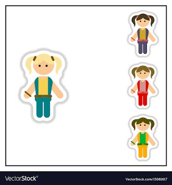 Collection of in paper sticker vector image