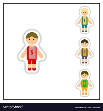 Collection of in paper sticker vector image