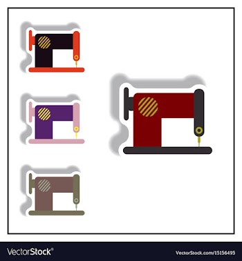 Collection of in paper sticker vector image