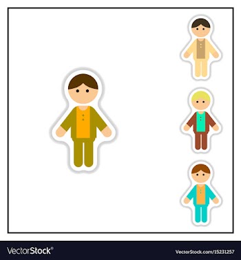 Collection of in paper sticker vector image