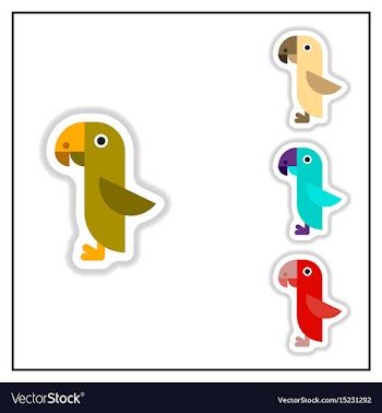 Collection of in paper sticker vector image