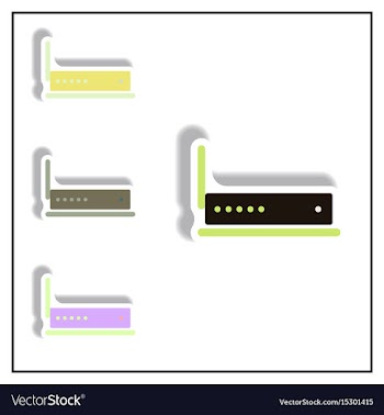 Collection of in paper sticker vector image