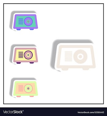 Collection of in paper sticker vector image