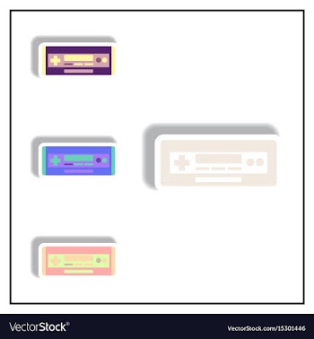 Collection of in paper sticker vector image