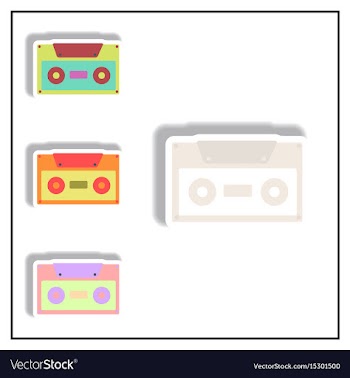 Collection of in paper sticker vector image