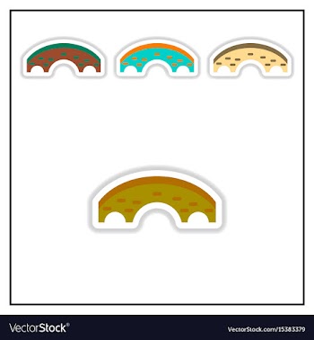 Collection of in paper sticker vector image