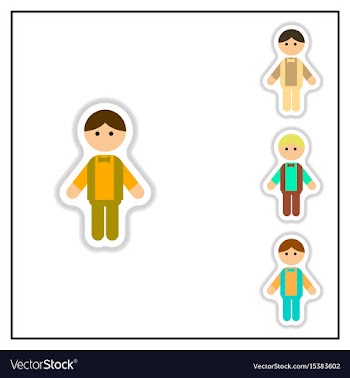 Collection of in paper sticker vector image
