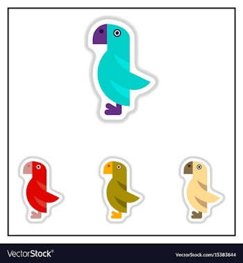 Collection of in paper sticker vector image
