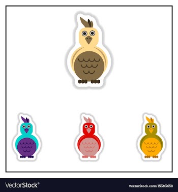 Collection of in paper sticker vector image