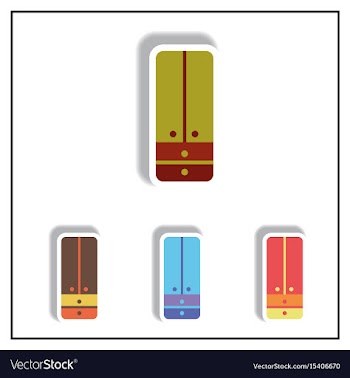 Collection of in paper sticker vector image