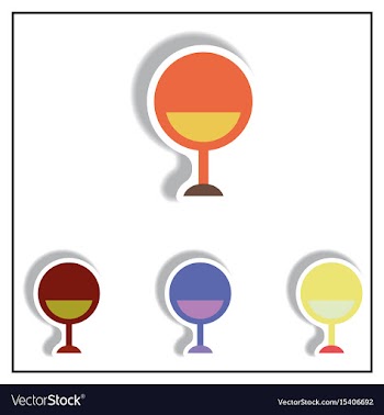 Collection of in paper sticker vector image